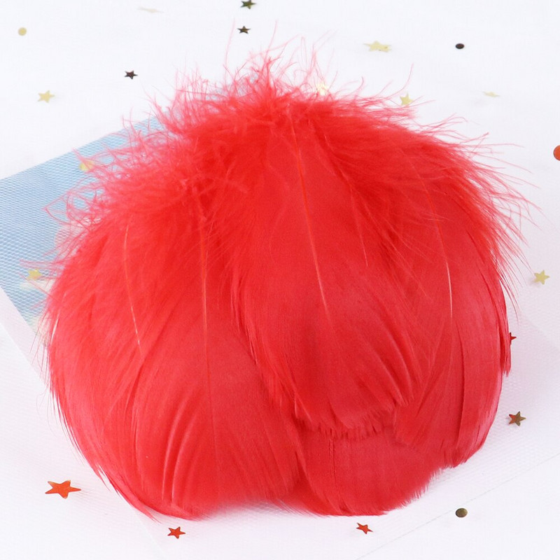 100 vnt./pak. Natūralios gulbės plunksnos plūduriuojančios žąsies plunksnos Dažytos odos rožinės spalvos plunksnos, skirtos pasidaryk pats, vakarėlio dovanos, dekoravimo aksesuaras