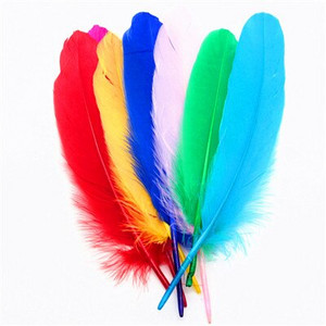 50 buc/lot pene naturale de gâscă 15-20 cm 6-8 inchi pene pentru meșteșuguri Accesorii de decorare Plume Home Decorare nuntă DIY