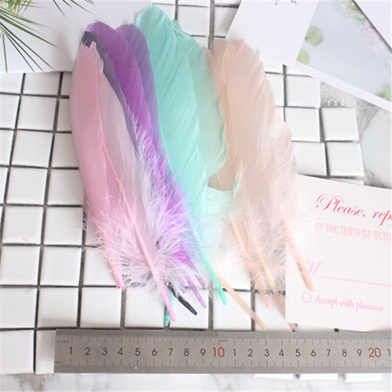 50 buc/lot pene naturale de gâscă 15-20 cm 6-8 inchi pene pentru meșteșuguri Accesorii de decorare Plume Home Decorare nuntă DIY