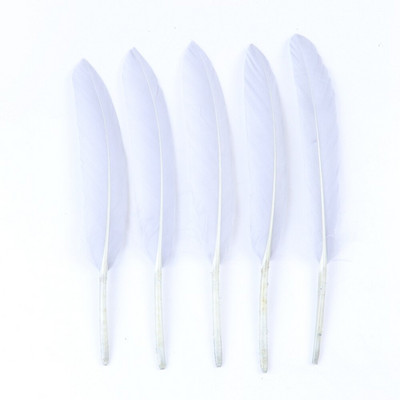 50 buc. pene albe, pene de gâscă naturală, 10-15 cm, pentru lucrari de ac și artizanat, accesorii de bijuterii DIY, decorațiuni pentru petreceri de nuntă