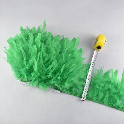 Comerț cu ridicata 10 metri/lot cu franjuri cu pene de curcan 4-6 inch pene de marabu tunderea fustei ornamente pentru rochie Pene panglică pentru meșteșuguri