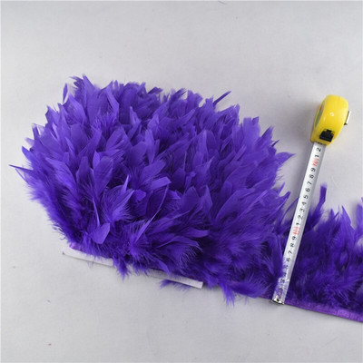Comerț cu ridicata 10 metri/lot cu franjuri cu pene de curcan 4-6 inch pene de marabu tunderea fustei ornamente pentru rochie Pene panglică pentru meșteșuguri