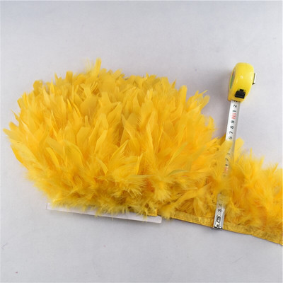 Comerț cu ridicata 10 metri/lot cu franjuri cu pene de curcan 4-6 inch pene de marabu tunderea fustei ornamente pentru rochie Pene panglică pentru meșteșuguri