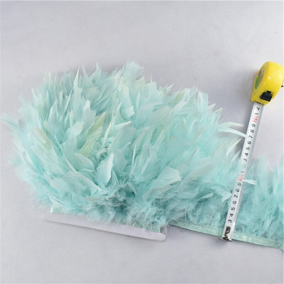 Comerț cu ridicata 10 metri/lot cu franjuri cu pene de curcan 4-6 inch pene de marabu tunderea fustei ornamente pentru rochie Pene panglică pentru meșteșuguri