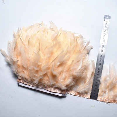 Comerț cu ridicata 10 metri/lot cu franjuri cu pene de curcan 4-6 inch pene de marabu tunderea fustei ornamente pentru rochie Pene panglică pentru meșteșuguri