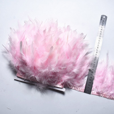 Comerț cu ridicata 10 metri/lot cu franjuri cu pene de curcan 4-6 inch pene de marabu tunderea fustei ornamente pentru rochie Pene panglică pentru meșteșuguri