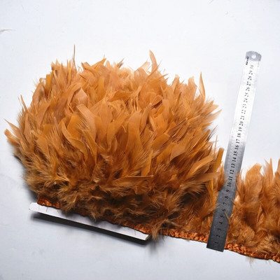 Comerț cu ridicata 10 metri/lot cu franjuri cu pene de curcan 4-6 inch pene de marabu tunderea fustei ornamente pentru rochie Pene panglică pentru meșteșuguri