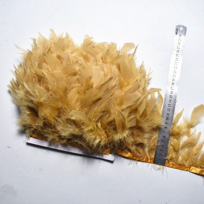 Comerț cu ridicata 10 metri/lot cu franjuri cu pene de curcan 4-6 inch pene de marabu tunderea fustei ornamente pentru rochie Pene panglică pentru meșteșuguri