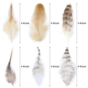 50 τμχ Φυσικά φτερά φασιανού 4-6 ιντσών Diy κοσμήματα αξεσουάρ ρούχων Φτερό λοφίο κοτόπουλου για χειροτεχνίες