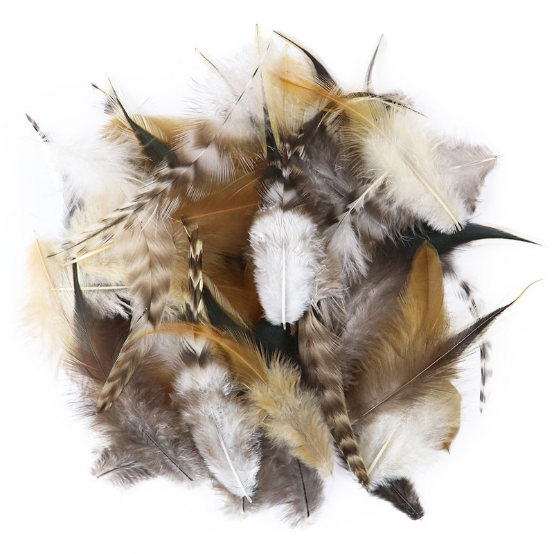 50 buc pene naturale de fazan 4-6 inch Bijuterii bricolaj Accesorii pentru îmbrăcăminte Pene de pin de pui pentru meșteșuguri