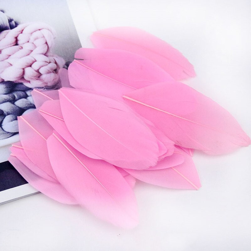 50 buc. Pene de gâscă de 4-8 cm, amestec de culori naturale, pentru bricolaj, bijuterii, artizanat, accesorii pentru decorațiuni pentru petreceri de nuntă, decorațiuni de nuntă