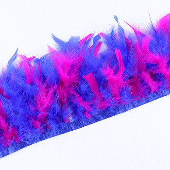 WCFeatherS 1 метър Цветни пуешки пера Подстригване на ресни 10-15 см пера за занаяти ръкоделие Дрехи Рокли Декоративна лента