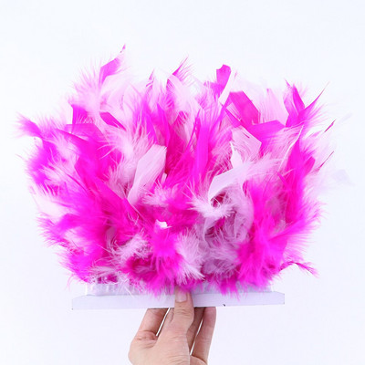 WCFeatherS 1 metar Šareno pureće perje Obrub resa 10-15 cm perje za ručni rad Odjeća Haljine Ukrasna vrpca
