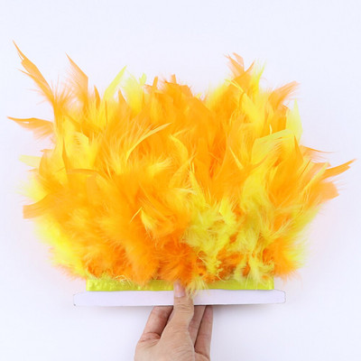 WCFeatherS 1 metar Šareno pureće perje Obrub resa 10-15 cm perje za ručni rad Odjeća Haljine Ukrasna vrpca
