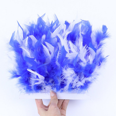 WCFeatherS 1 metar Šareno pureće perje Obrub resa 10-15 cm perje za ručni rad Odjeća Haljine Ukrasna vrpca
