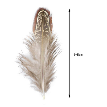 100τμχ Φυσικά φτερά κόκορα DIY Διακόσμηση ρούχων γάμου Αποκριάτικα κοσμήματα αξεσουάρ Βαμμένα λοφία κοτόπουλου για χειροτεχνίες 3-8cm