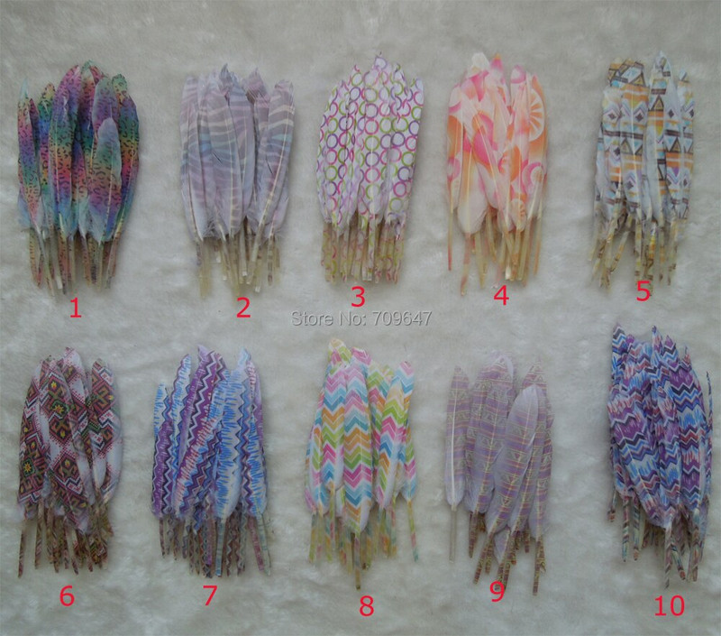 Perje! 20kom/lot! Minijaturno perje od guščjih krila od 10-15 cm za ispis za rukotvorine/uradi sam šivaći pribor, 10 dizajna po izboru