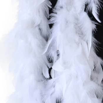 40 γραμμάρια φτερά γαλοπούλας Boa 2 μέτρα Φυσικό φτερά γαλοπούλας Κασκόλ για φούστα φόρεμα πάρτι Αξεσουάρ ραπτικής Διακόσμηση σάλι