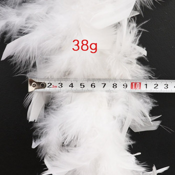 40 γραμμάρια φτερά γαλοπούλας Boa 2 μέτρα Φυσικό φτερά γαλοπούλας Κασκόλ για φούστα φόρεμα πάρτι Αξεσουάρ ραπτικής Διακόσμηση σάλι