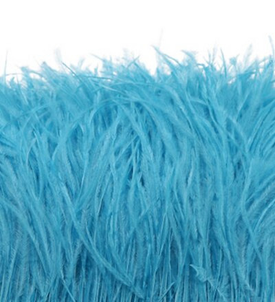 1-meetrine kohev ehtsate jaanalinnusulgede trimmimine 8–10 cm näputöö Jaanalinnusulgede lint pulmakleidi jaoks dekoratiivsete sulgedega meisterdamine