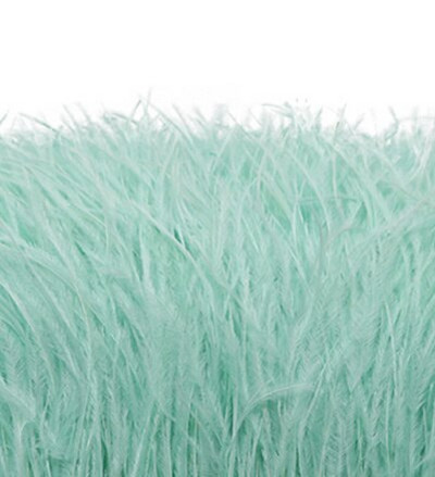 1-meetrine kohev ehtsate jaanalinnusulgede trimmimine 8–10 cm näputöö Jaanalinnusulgede lint pulmakleidi jaoks dekoratiivsete sulgedega meisterdamine