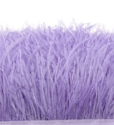 1-meetrine kohev ehtsate jaanalinnusulgede trimmimine 8–10 cm näputöö Jaanalinnusulgede lint pulmakleidi jaoks dekoratiivsete sulgedega meisterdamine