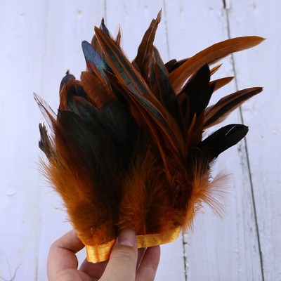 Panglică cu franjuri din pene de cocoș naturale pentru lucrare de ac 13-18 cm Pene albe Pene Decorare Artizanat Accesorii de cusut