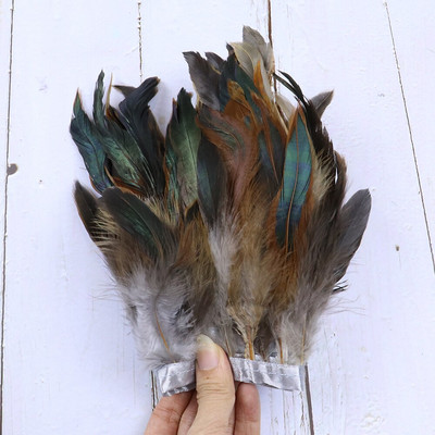 Panglică cu franjuri din pene de cocoș naturale pentru lucrare de ac 13-18 cm Pene albe Pene Decorare Artizanat Accesorii de cusut