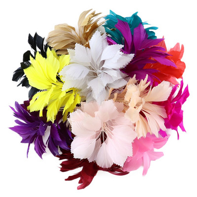 1 τεμ. Beautiful Feather Flowers Headdress Wedding Party Decoration Προμηθευτής Φτερά για χειροτεχνίες