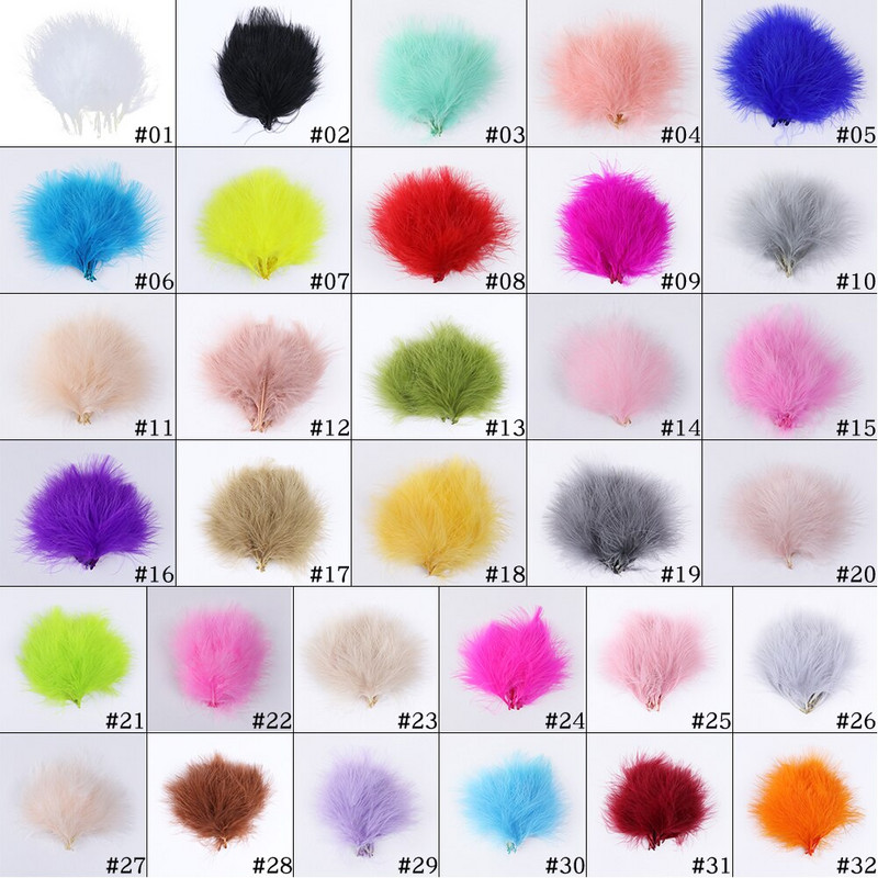 Fluffy Marabou perje za izradu naušnica 7-12 cm pureće perje Nakit Dodaci za rukotvorine Diy Vjenčano ukrasno perje za rukotvorine