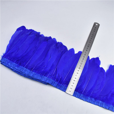 1 metar/lot Obrub vrpce od zlatnog guščjeg perja 15-20 cm Ručno perje za izradu nakita Ukrasna haljina Plumas materijal