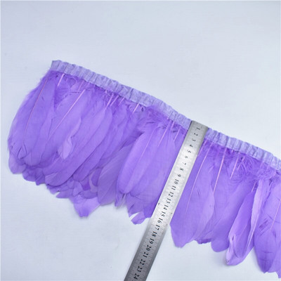 1 metar/lot Obrub vrpce od zlatnog guščjeg perja 15-20 cm Ručno perje za izradu nakita Ukrasna haljina Plumas materijal