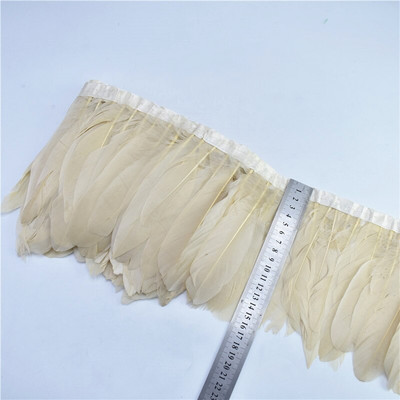 1 metar/lot Obrub vrpce od zlatnog guščjeg perja 15-20 cm Ručno perje za izradu nakita Ukrasna haljina Plumas materijal