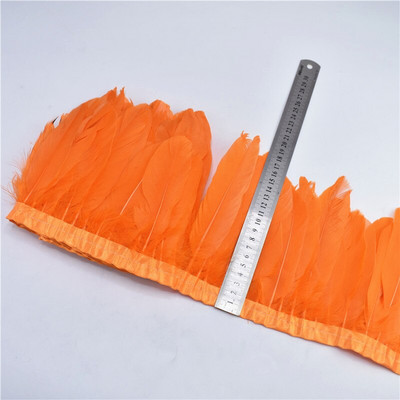 1 metar/lot Obrub vrpce od zlatnog guščjeg perja 15-20 cm Ručno perje za izradu nakita Ukrasna haljina Plumas materijal