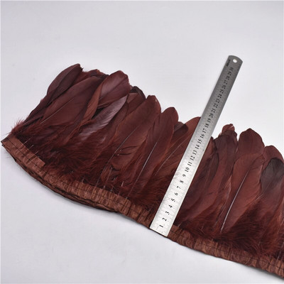 1 metar/lot Obrub vrpce od zlatnog guščjeg perja 15-20 cm Ručno perje za izradu nakita Ukrasna haljina Plumas materijal