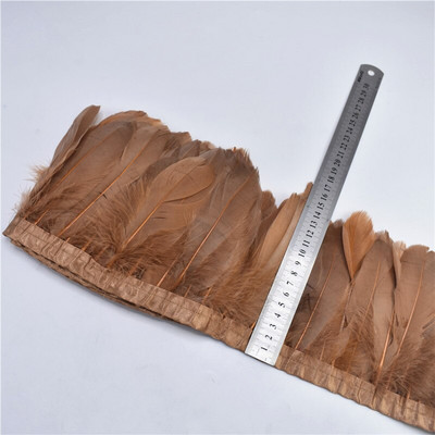 1 metar/lot Obrub vrpce od zlatnog guščjeg perja 15-20 cm Ručno perje za izradu nakita Ukrasna haljina Plumas materijal