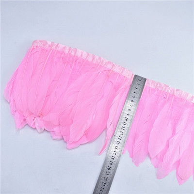 1 metar/lot Obrub vrpce od zlatnog guščjeg perja 15-20 cm Ručno perje za izradu nakita Ukrasna haljina Plumas materijal