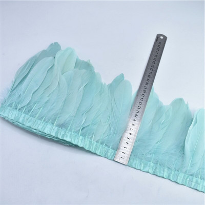 1 metar/lot Obrub vrpce od zlatnog guščjeg perja 15-20 cm Ručno perje za izradu nakita Ukrasna haljina Plumas materijal