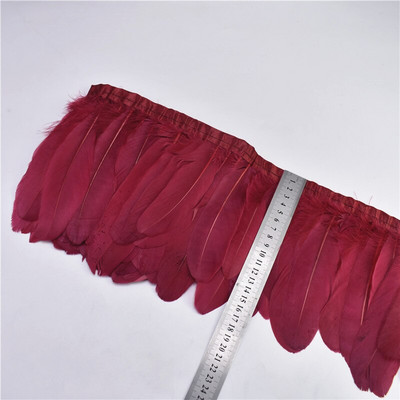 1 metar/lot Obrub vrpce od zlatnog guščjeg perja 15-20 cm Ručno perje za izradu nakita Ukrasna haljina Plumas materijal