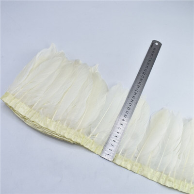 1 metar/lot Obrub vrpce od zlatnog guščjeg perja 15-20 cm Ručno perje za izradu nakita Ukrasna haljina Plumas materijal