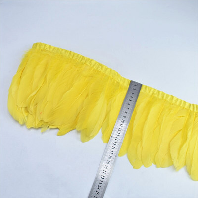 1 metar/lot Obrub vrpce od zlatnog guščjeg perja 15-20 cm Ručno perje za izradu nakita Ukrasna haljina Plumas materijal