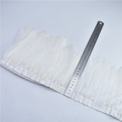 1 metar/lot Obrub vrpce od zlatnog guščjeg perja 15-20 cm Ručno perje za izradu nakita Ukrasna haljina Plumas materijal