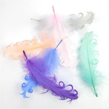 20 бр. Цветни спирални гъши пера за занаяти 12-18 cm Dream Catcher Feather Изкуствена декорация Направи си сам Аксесоари за сватбено тържество