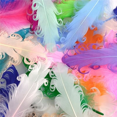 20 komada Spiralno guščje perje u boji za rukotvorine 12-18 cm perje za hvatanje snova Umjetni ukrasi DIY dodaci za svatove