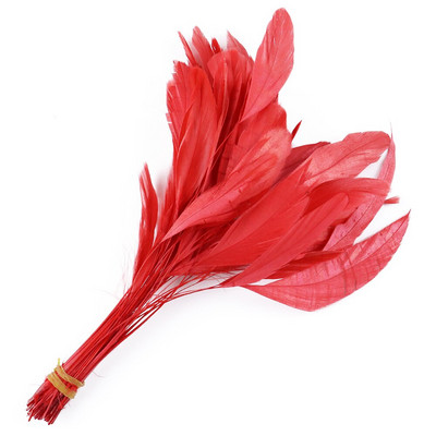 50 tk/partii triibulised pleegitatud coque suled kleitidele Dekoratsioon Näputöö Käsitöö Aksessuaarid 15-20cm Kuke kukeseened