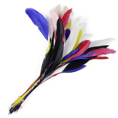 50 tk/partii triibulised pleegitatud coque suled kleitidele Dekoratsioon Näputöö Käsitöö Aksessuaarid 15-20cm Kuke kukeseened