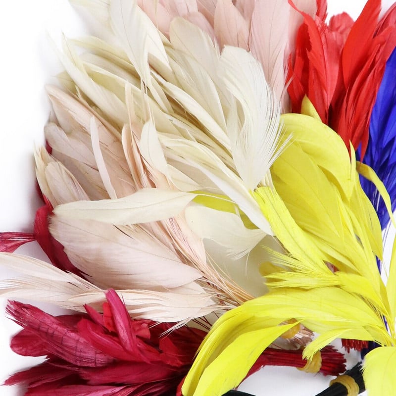 50 tk/partii triibulised pleegitatud coque suled kleitidele Dekoratsioon Näputöö Käsitöö Aksessuaarid 15-20cm Kuke kukeseened