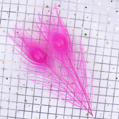 Värvitud paabulinnusuled 25-30 CM/10-12 tolli isetegemine rõivaste õmblemiseks kodus peokaunistusteks, käsitööks tarvikud, 10 tk/partii