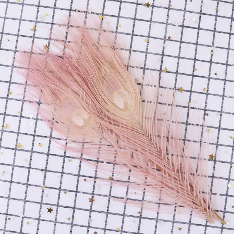 Värvitud paabulinnusuled 25-30 CM/10-12 tolli isetegemine rõivaste õmblemiseks kodus peokaunistusteks, käsitööks tarvikud, 10 tk/partii