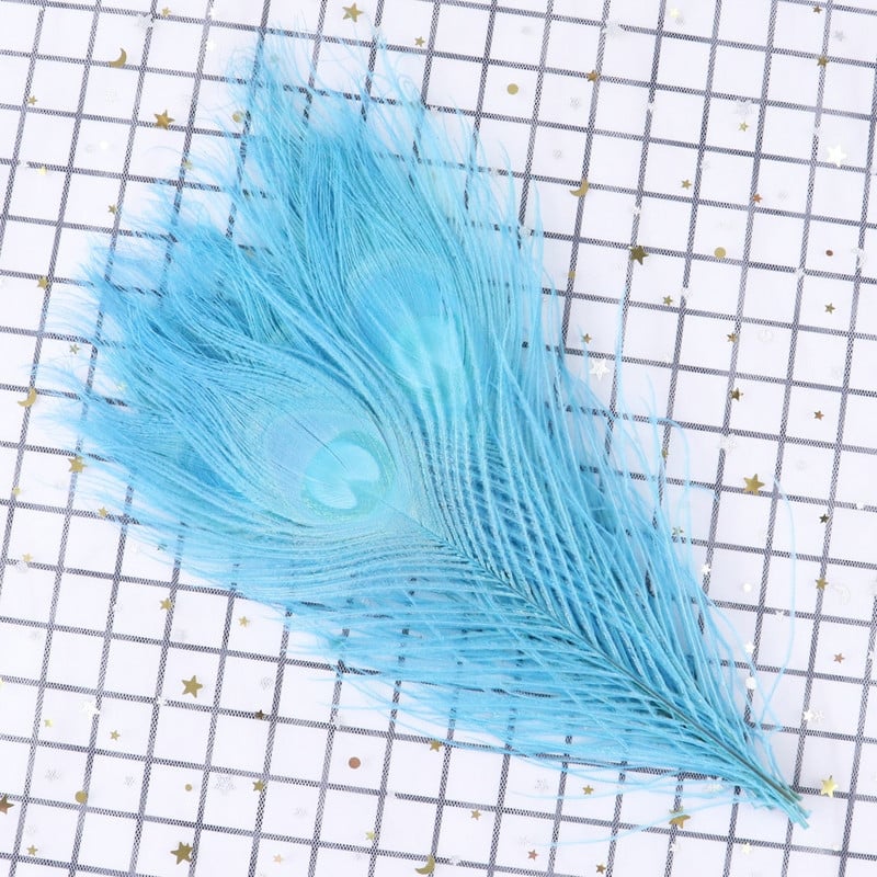 Värvitud paabulinnusuled 25-30 CM/10-12 tolli isetegemine rõivaste õmblemiseks kodus peokaunistusteks, käsitööks tarvikud, 10 tk/partii